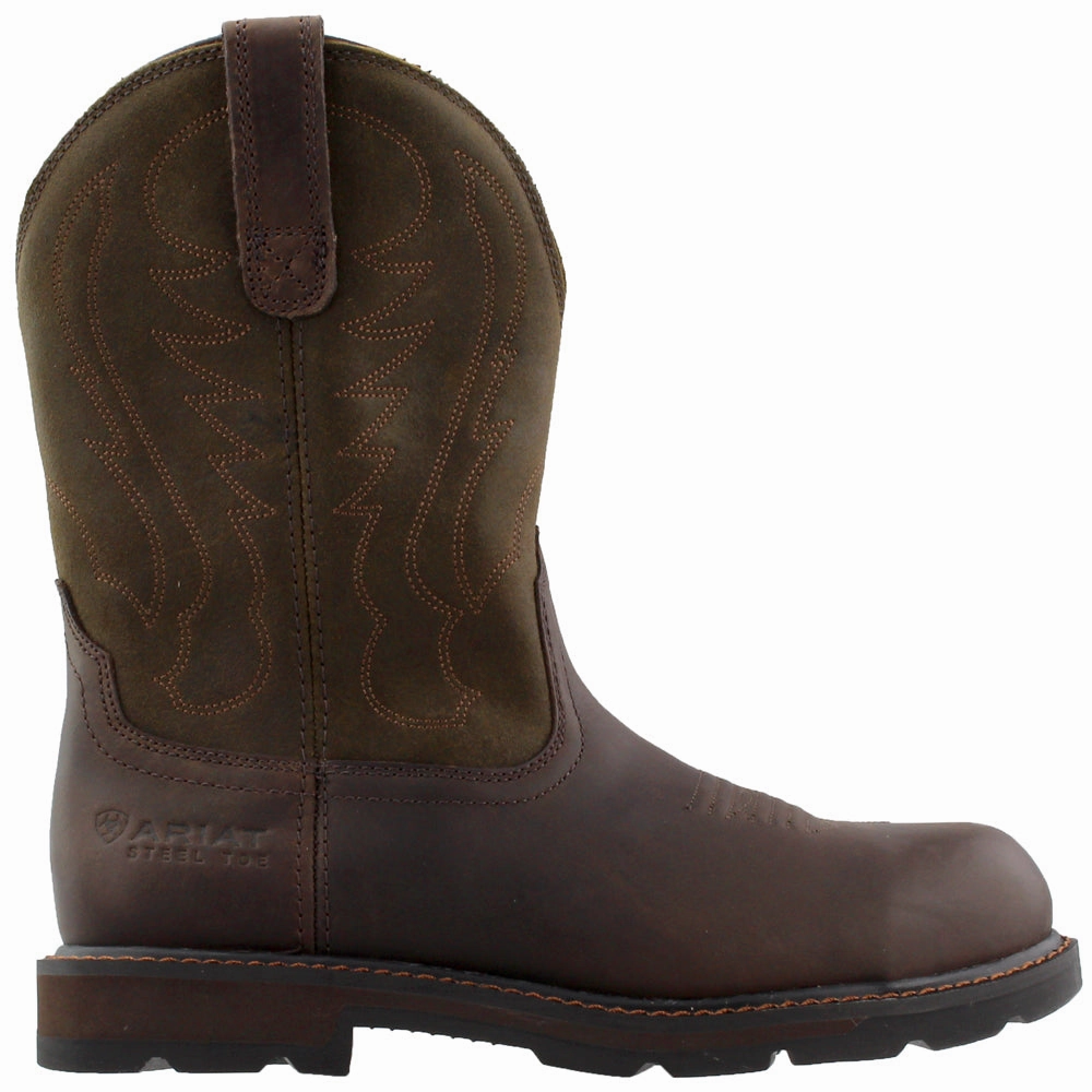 Groundbreaker 10 Inch Waterproof Pull On Work Boots walkers Slip On Ease Design