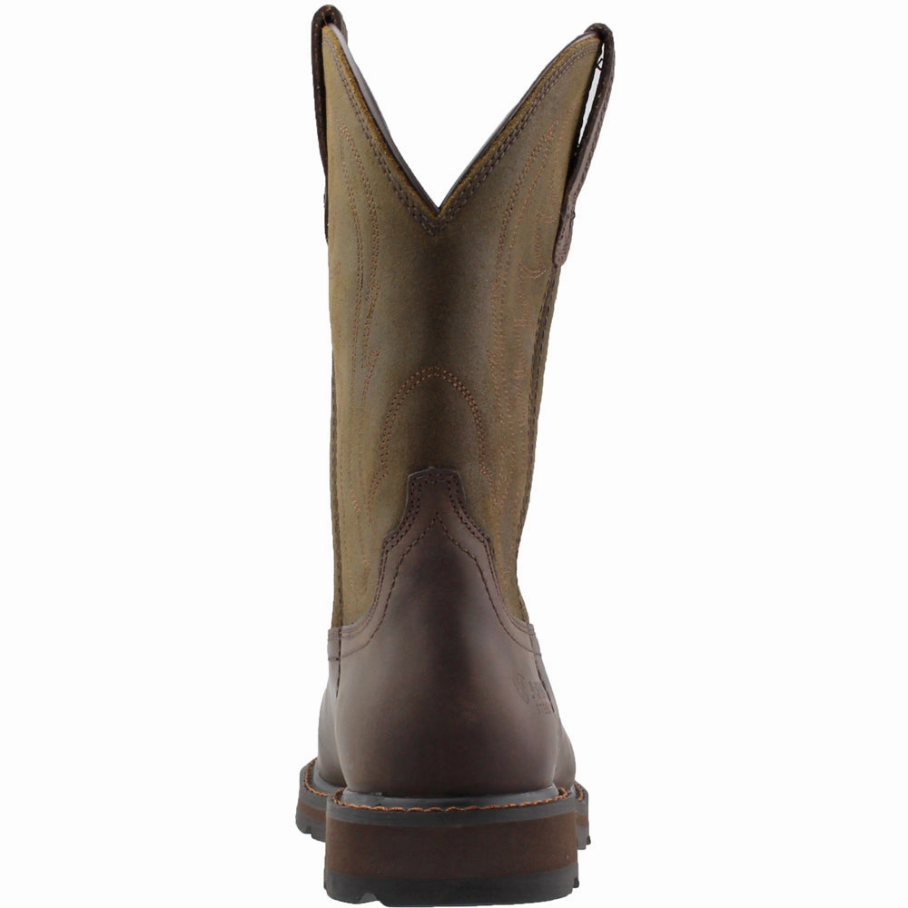 Groundbreaker 10 Inch Waterproof Pull On Work Boots basketball - style