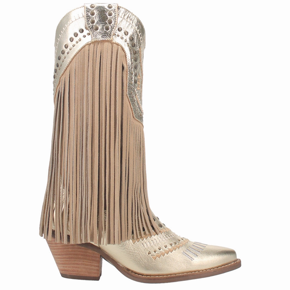 Gypsy Studded Fringe Metallic Snip Toe Cowboy Boots day trip