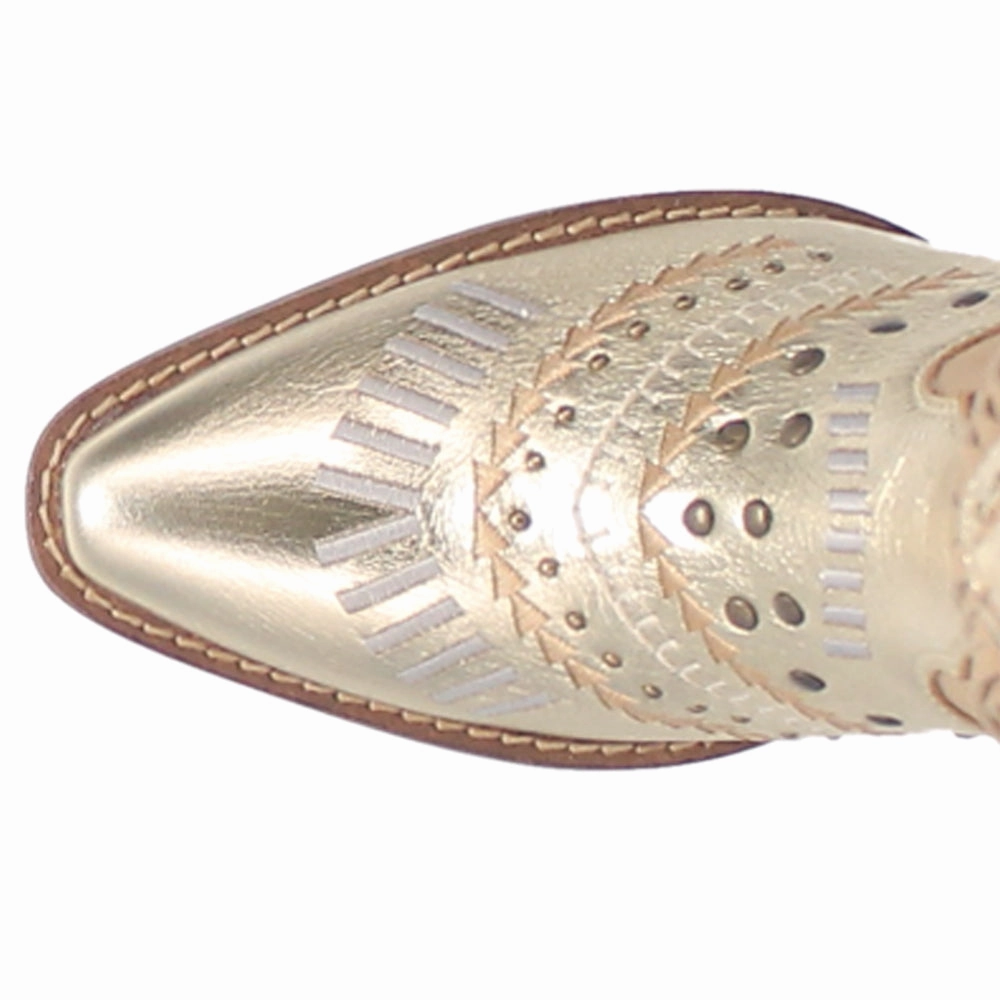 Gypsy Studded Fringe Metallic Snip Toe Cowboy Boots Soft Power Essential Piece