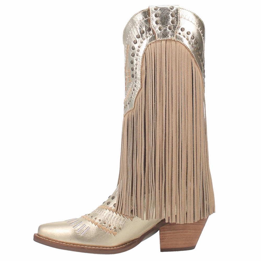 Heel Stabilizer Dance Edge Gypsy Studded Fringe Metallic Snip Toe Cowboy Boots