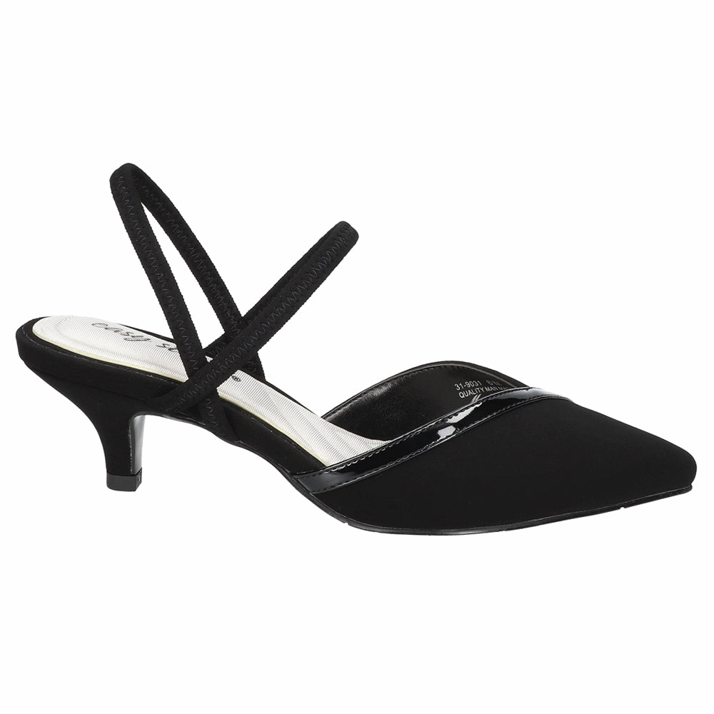 windproof Unna Pointed Toe Kitten Heel Pumps