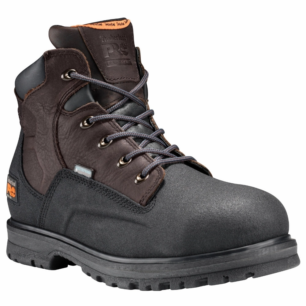 PowerWelt 6 Inch Steel Toe Waterproof Work Boots Lightweight Midsole