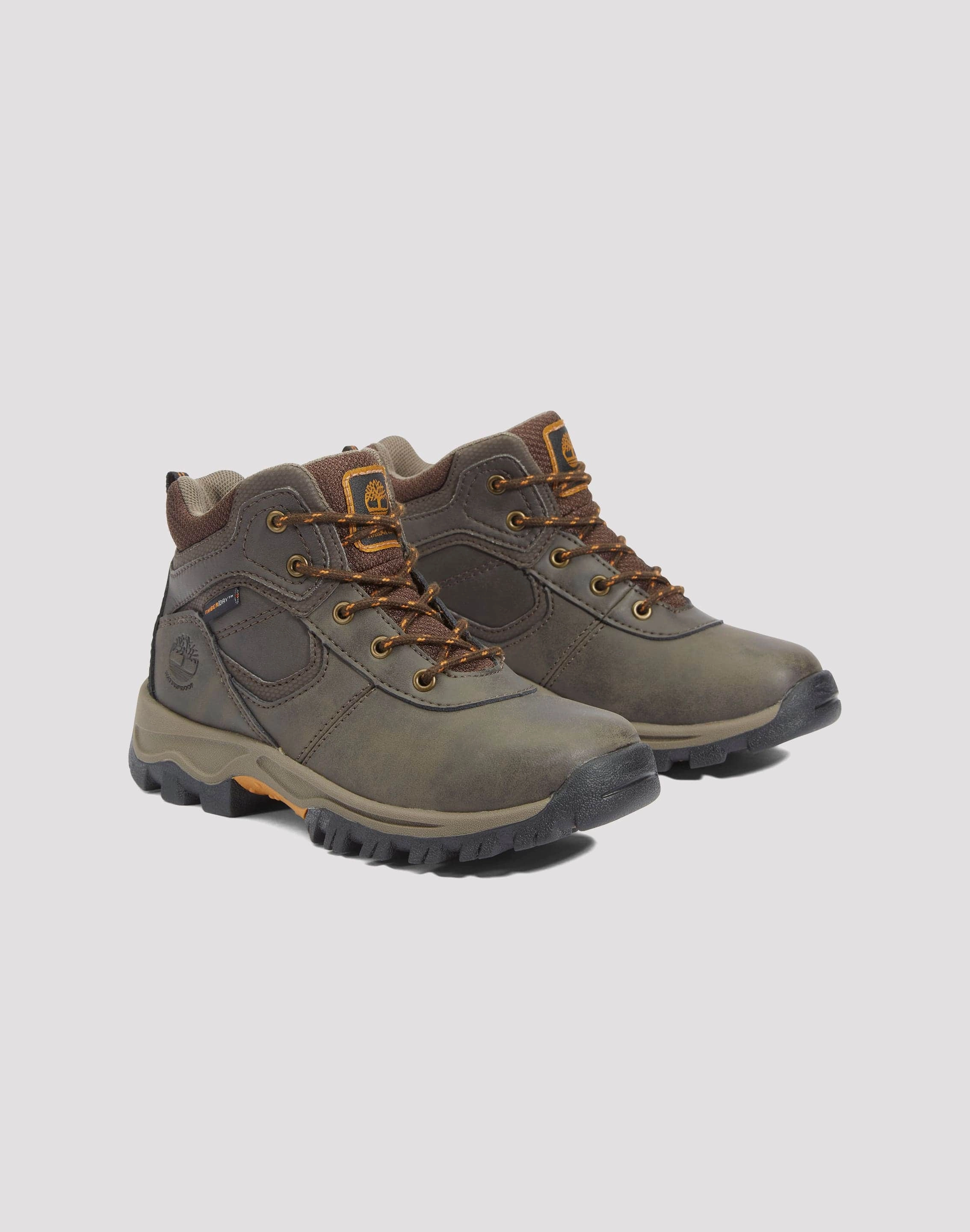 Timberland Mt. Maddsen Mid Lace Up Waterproof Hiking Boot Grade-School Feather Light Snow Trekker Padded Tongue