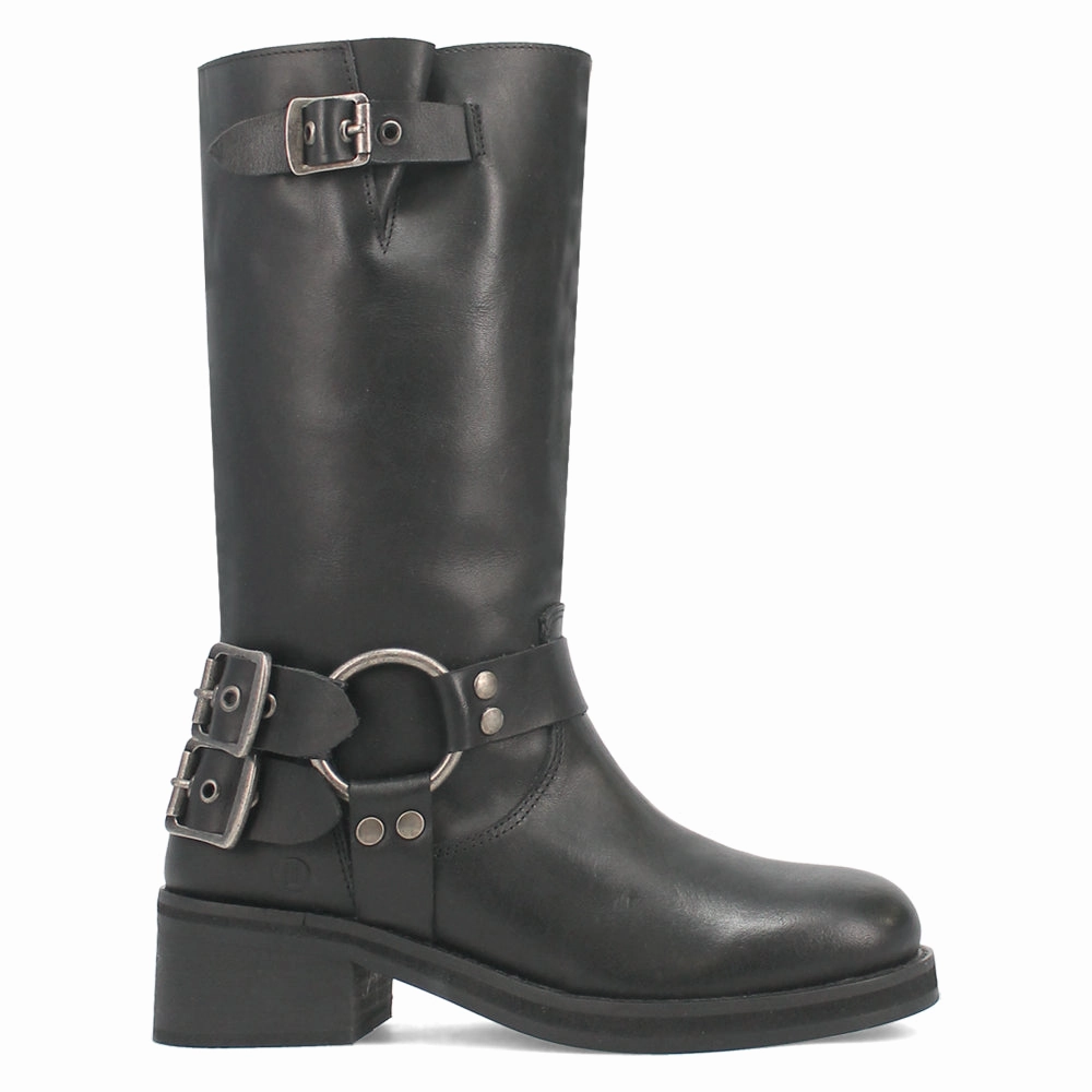 Padded Liner Harlee Round Toe Motorcycle Boots