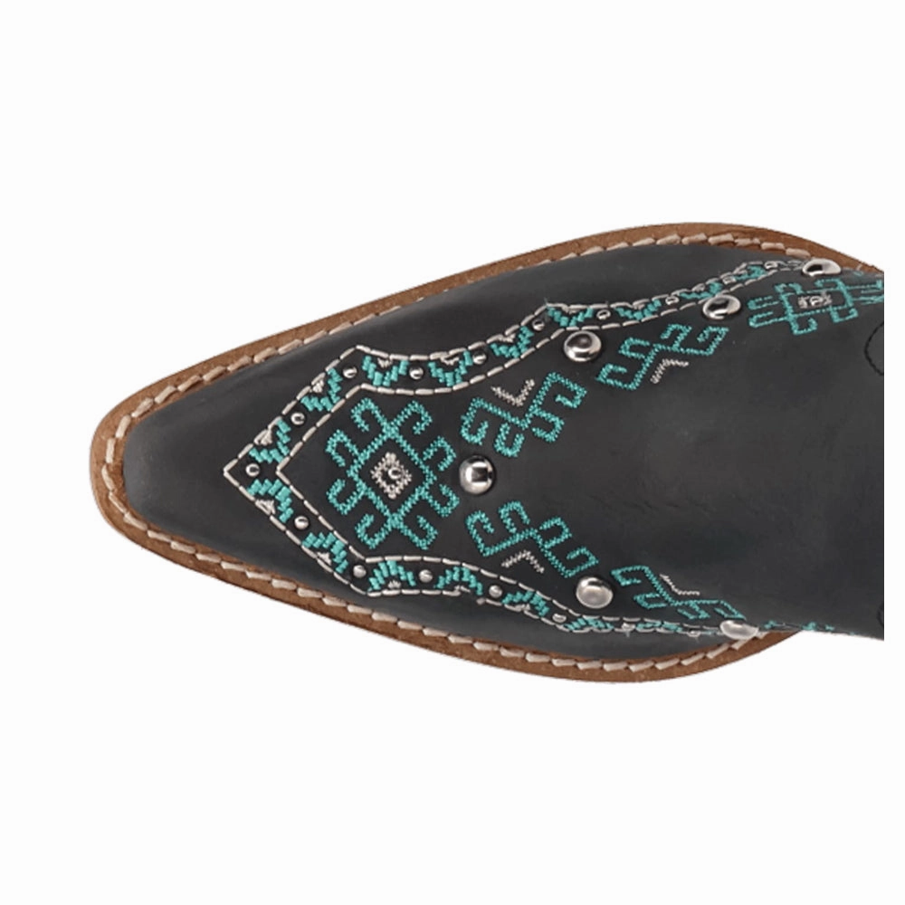 Tequila Fringe Southwest Sunrise Snip Toe Cowboy Boots Waterproof Traction Heavy Terrain