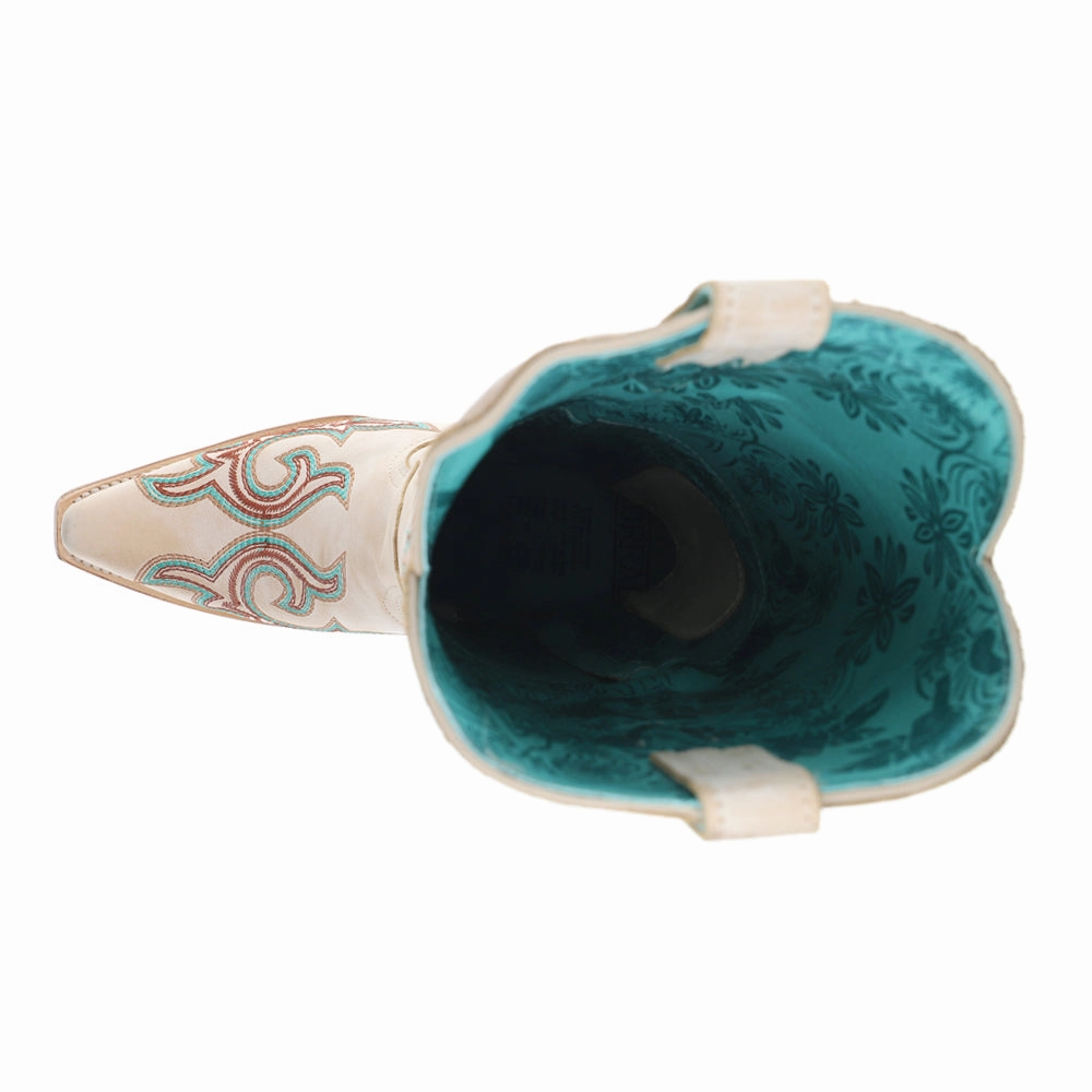 Embroidered Snip Toe Pull On Cowboy Boots Feather Light Daily Walks