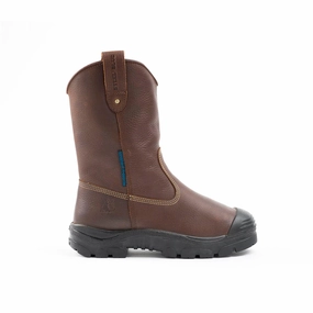 Rubberized Traction Heeler 10 Inch Puncture Resistant Steel Toe Work Boots