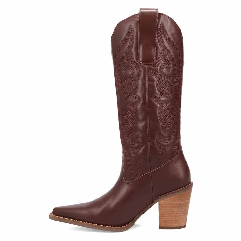 Hensley Embroidered Snip Toe Pull On Cowboy Boots ventilation channels Metallic Buckle