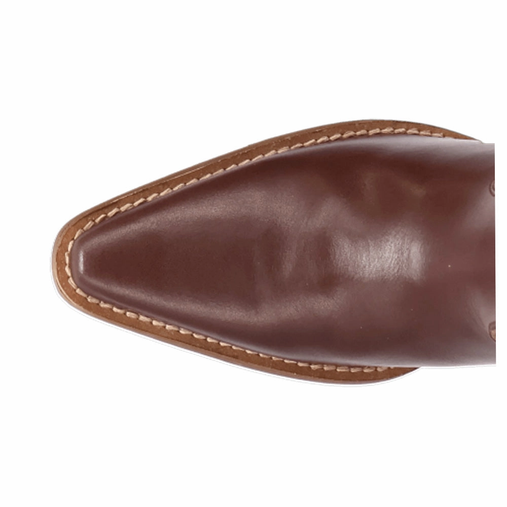 Modern Lines Secure Strap Hensley Embroidered Snip Toe Pull On Cowboy Boots