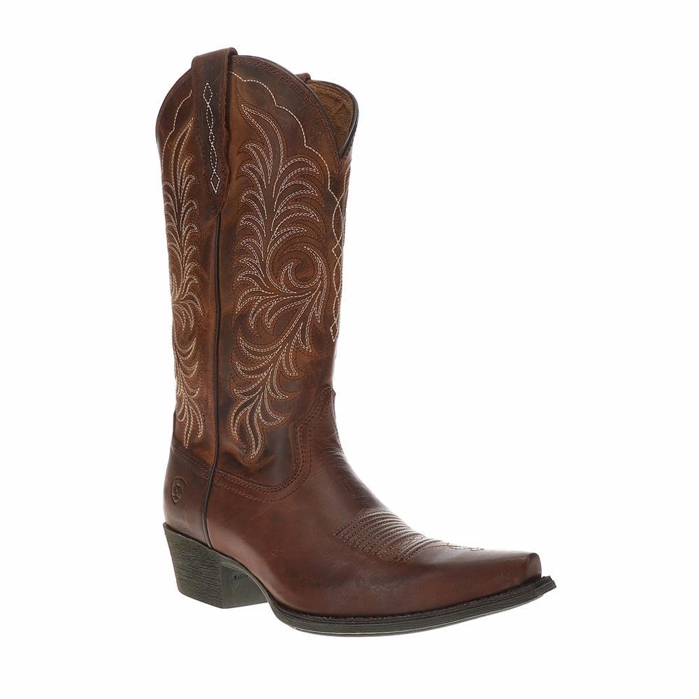 Biker Tough Breathable Mountain Climber Heritage X Toe StretchFit Embroidered Pointed Toe Pull On Cowboy Boots