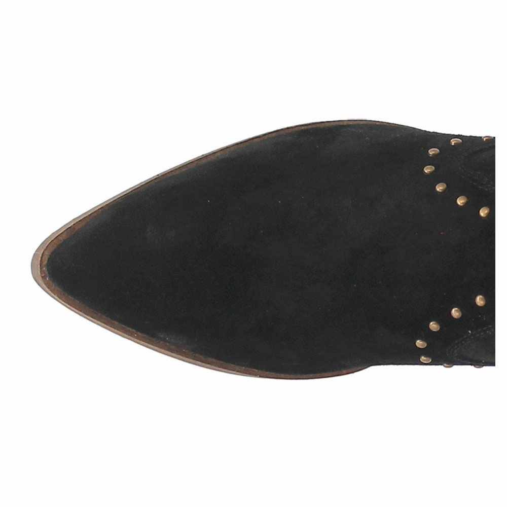 Miss Priss Cut-Outs Studded Pointed Toe Zippered Cowboy Booties Rugged Built River Crossing