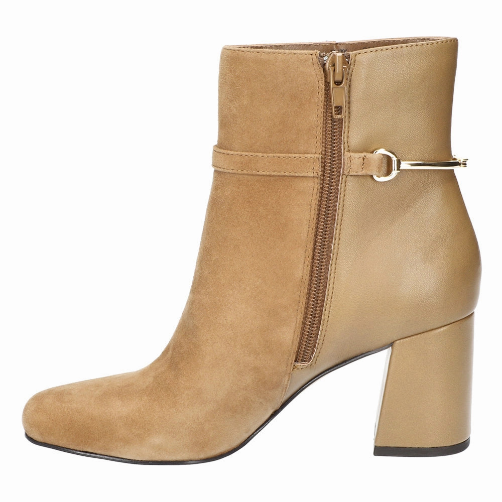 Quincy Square Toe Zippered Booties Anti Slip Sole Anti Odor