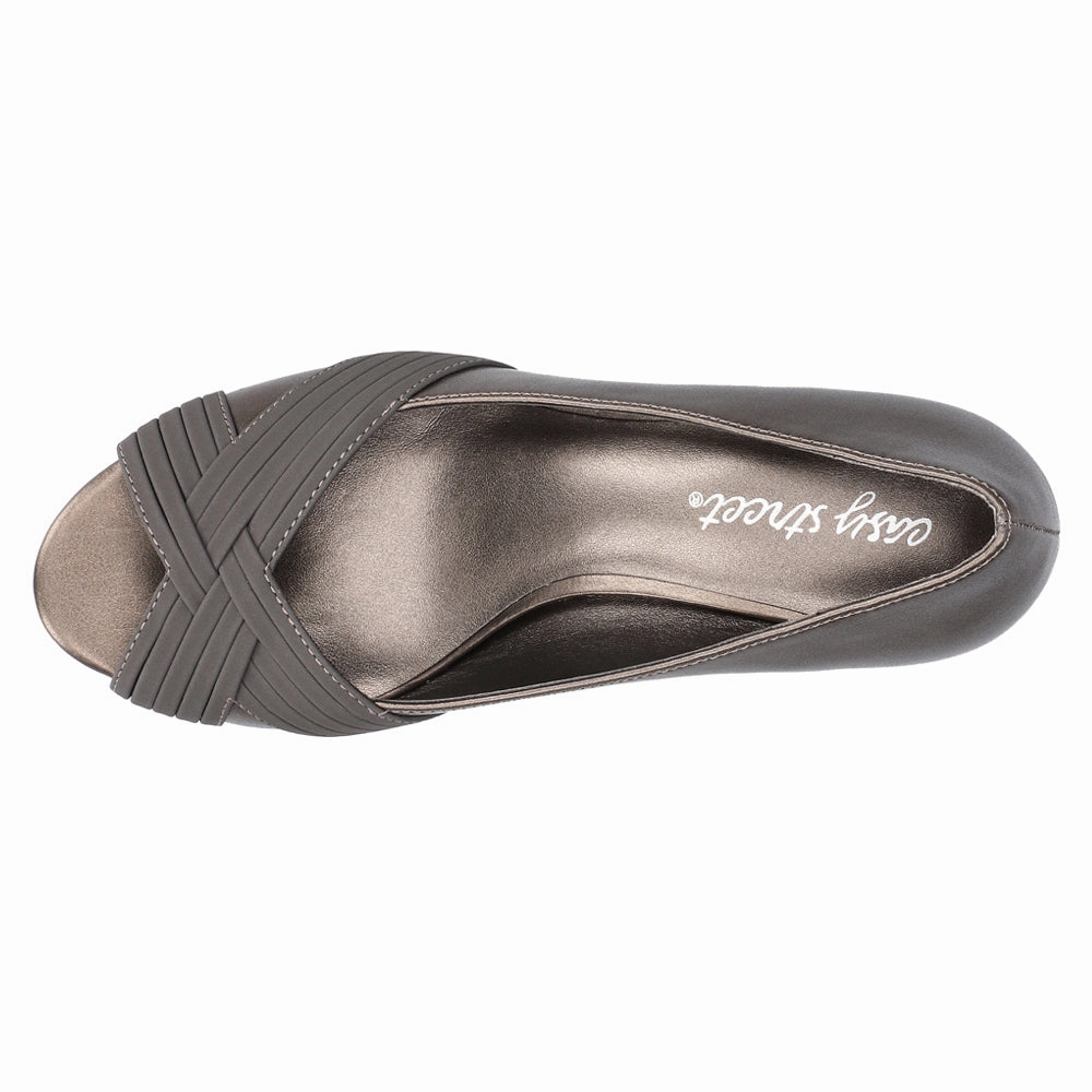 Lavish Peep Toe Pumps Wingtip Design