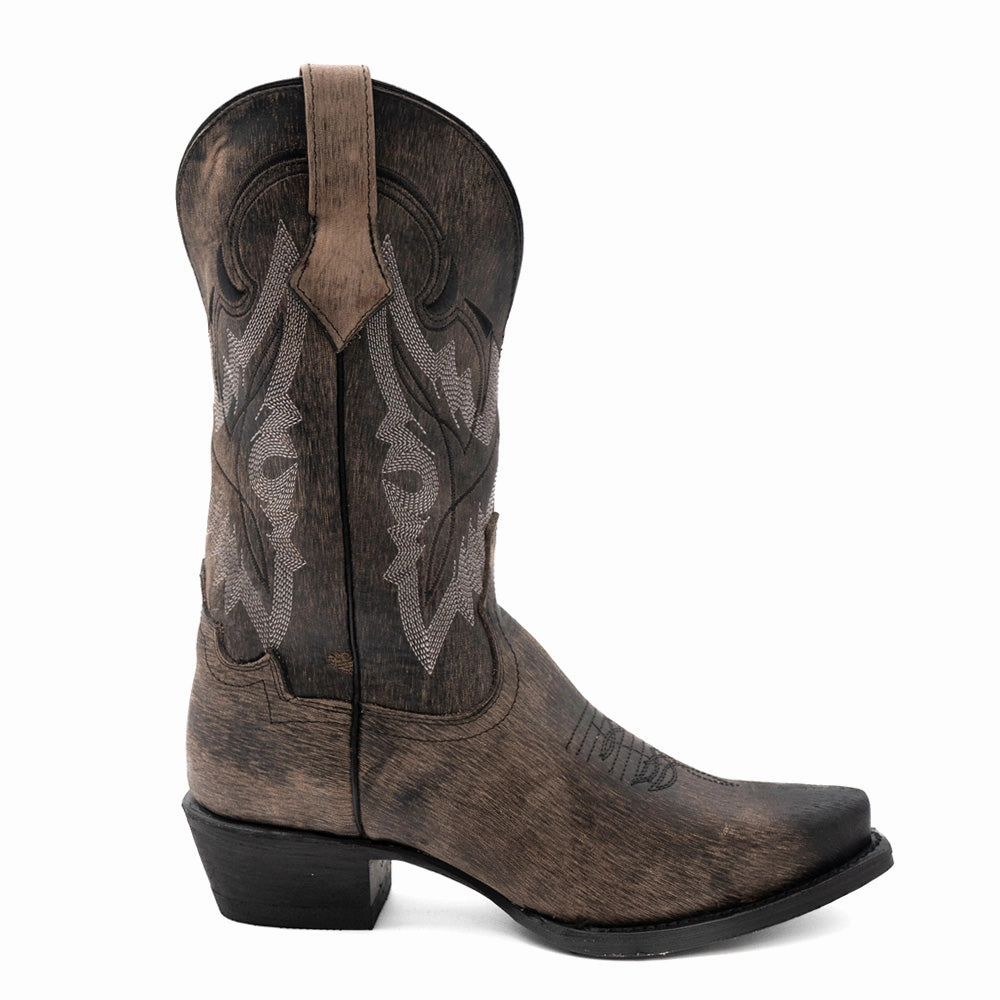 Holly Embroidered Snip Toe Pull On Cowboy Boots Insulated Urban Traveler Memory Foam Footbed