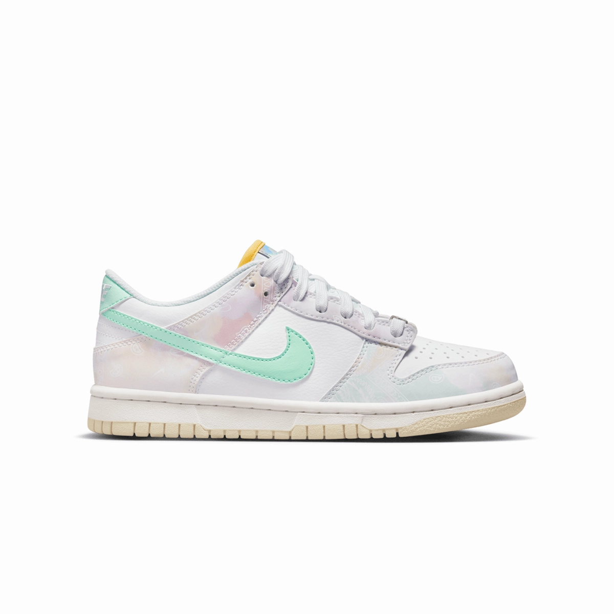 personalization - level Cushioned Heel Support Kid's Dunk Low 'Pastel Paisley'