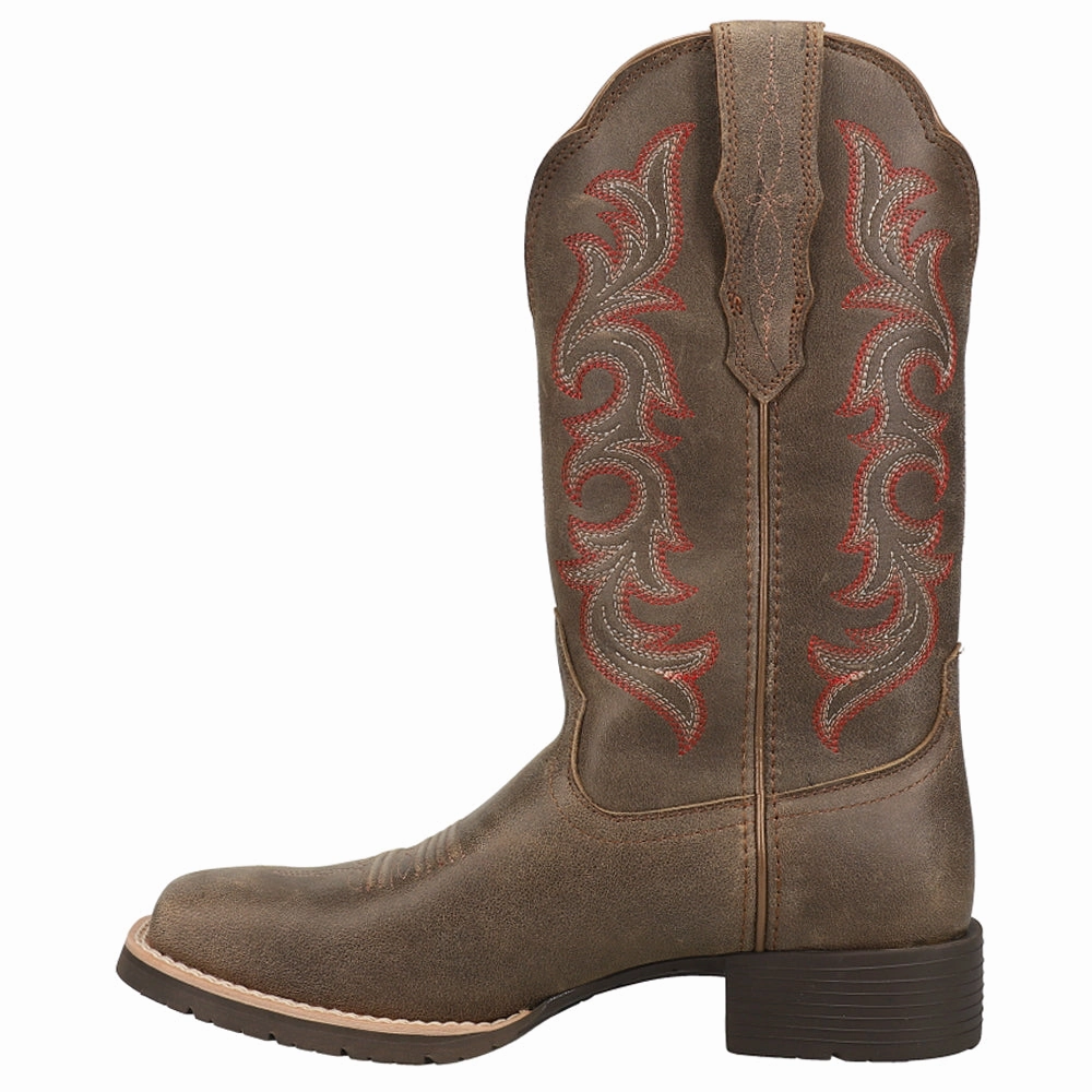 Hybrid Rancher StretchFit Embroidered Square Toe Cowboy Boots Quick   Dry Orthopedic Design