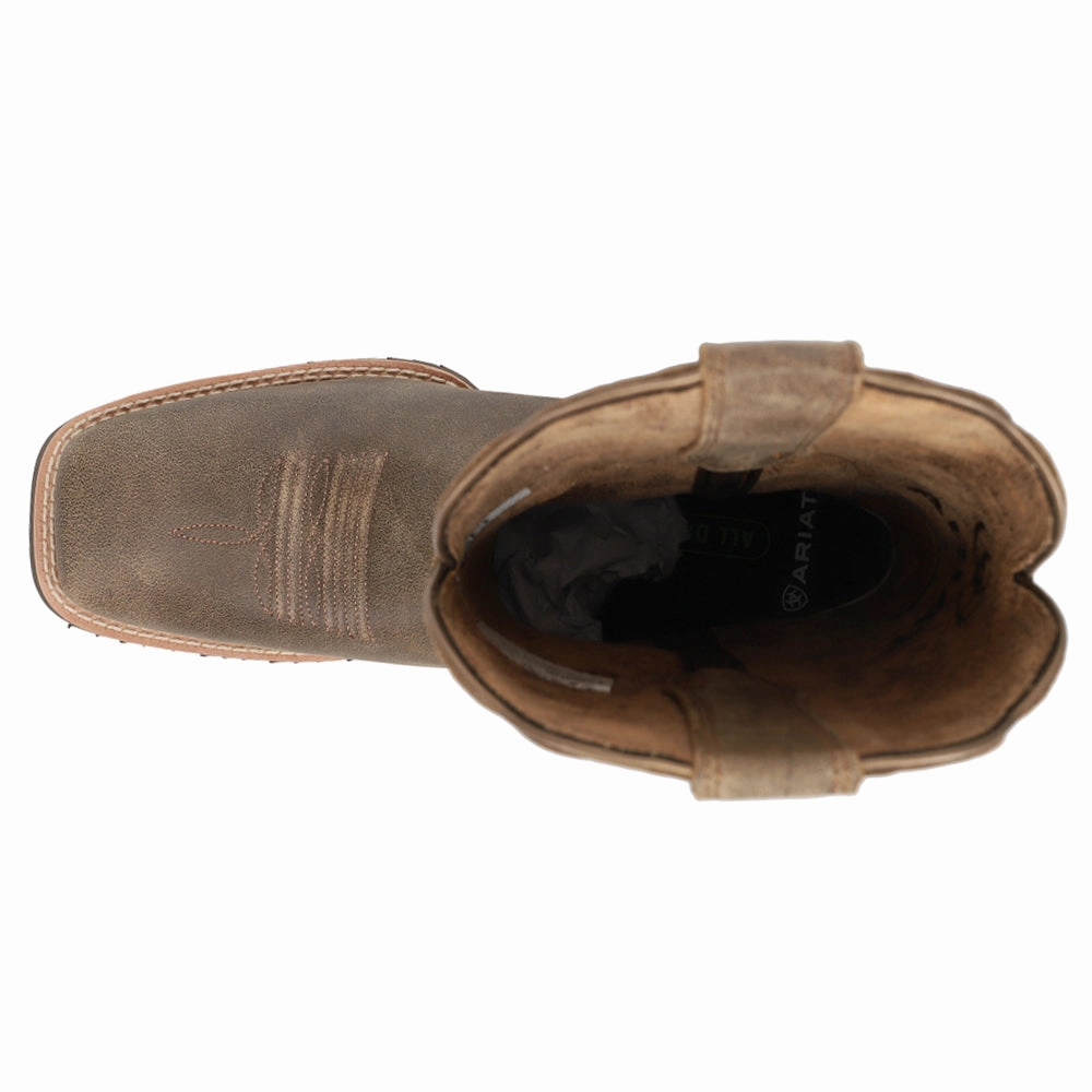 Insulated Rainy Days Rugged Built Work Commute Hybrid Rancher StretchFit Embroidered Square Toe Cowboy Boots