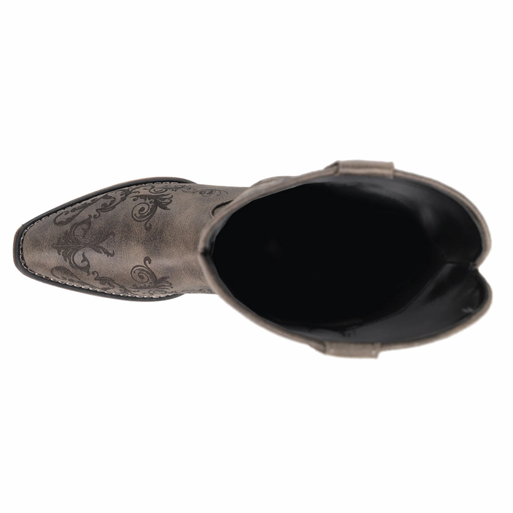 Tall Stuff Embroidery Round Toe Cowboy Boots Multi-Purpose Slip Resistant Rainy Day Commuter