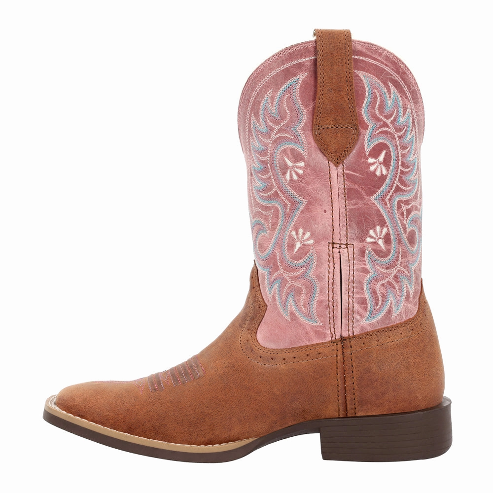 Shyloh Embroidered Square Toe Cowboy Boots Textured Grip Pattern