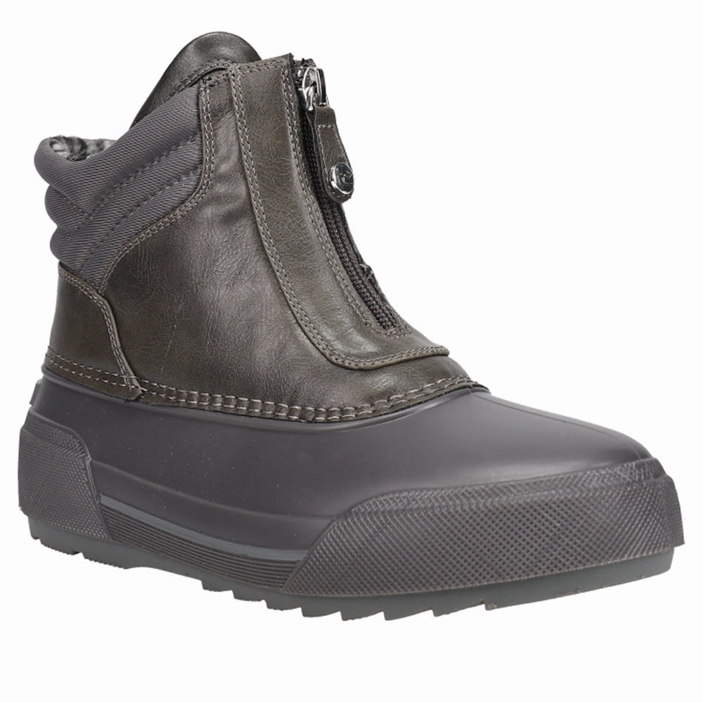 Grippy Outsole Mountain Hike Comfort Lining Weekend Camping Imsledin x Martha Stewart Round Toe Zippered Snow Booties