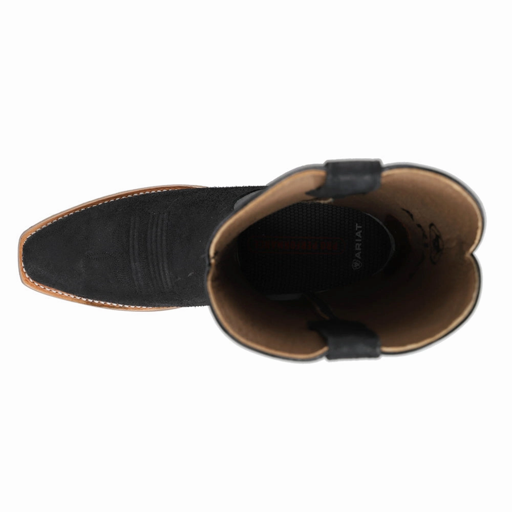 Volleyball Futurity Rider Embroidered Square Toe Pull On Cowboy Boots