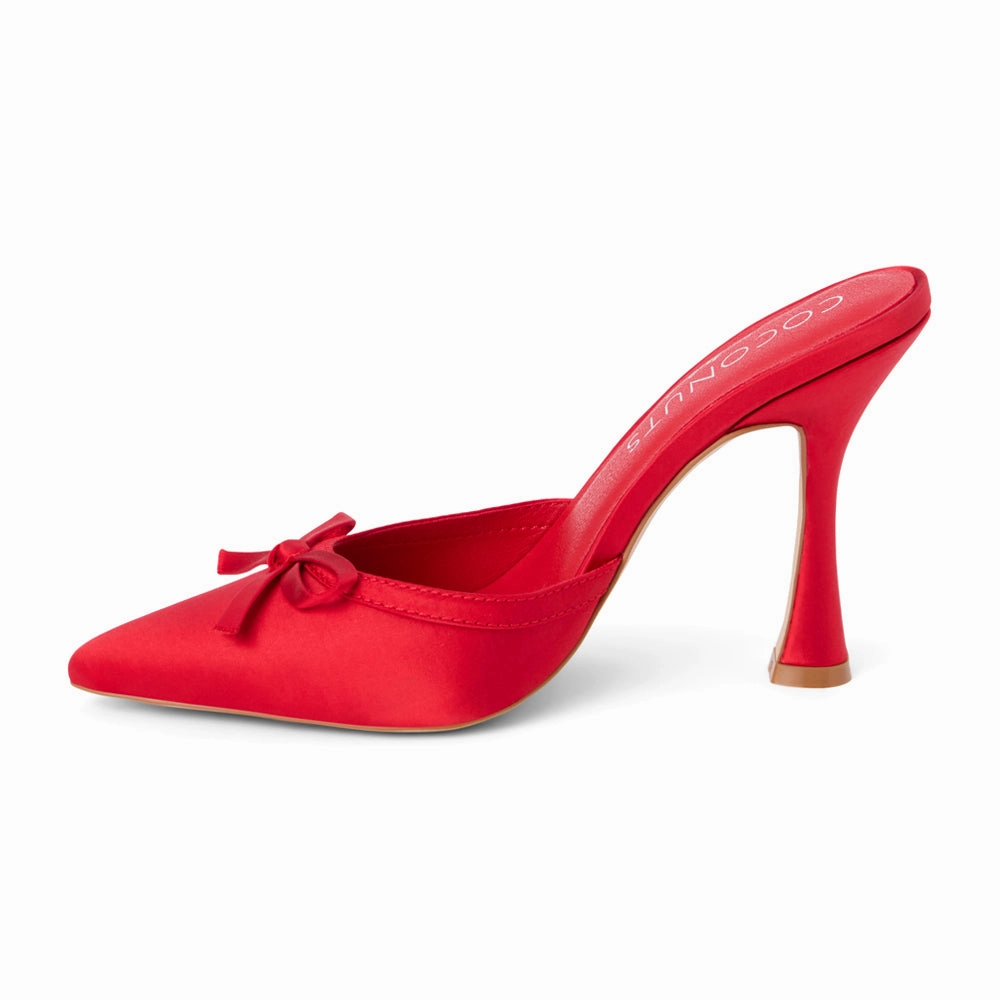 windproof Patent Coat Instinct Pointed Toe Mules