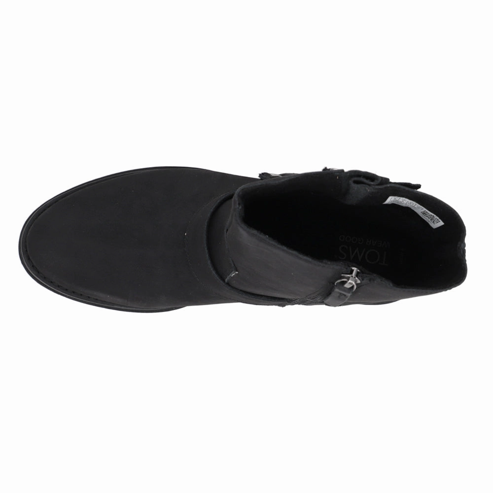 Sharp Look Construction Grade Ionie Nubuck Leather Round Toe Zippered Motorcycle Boots