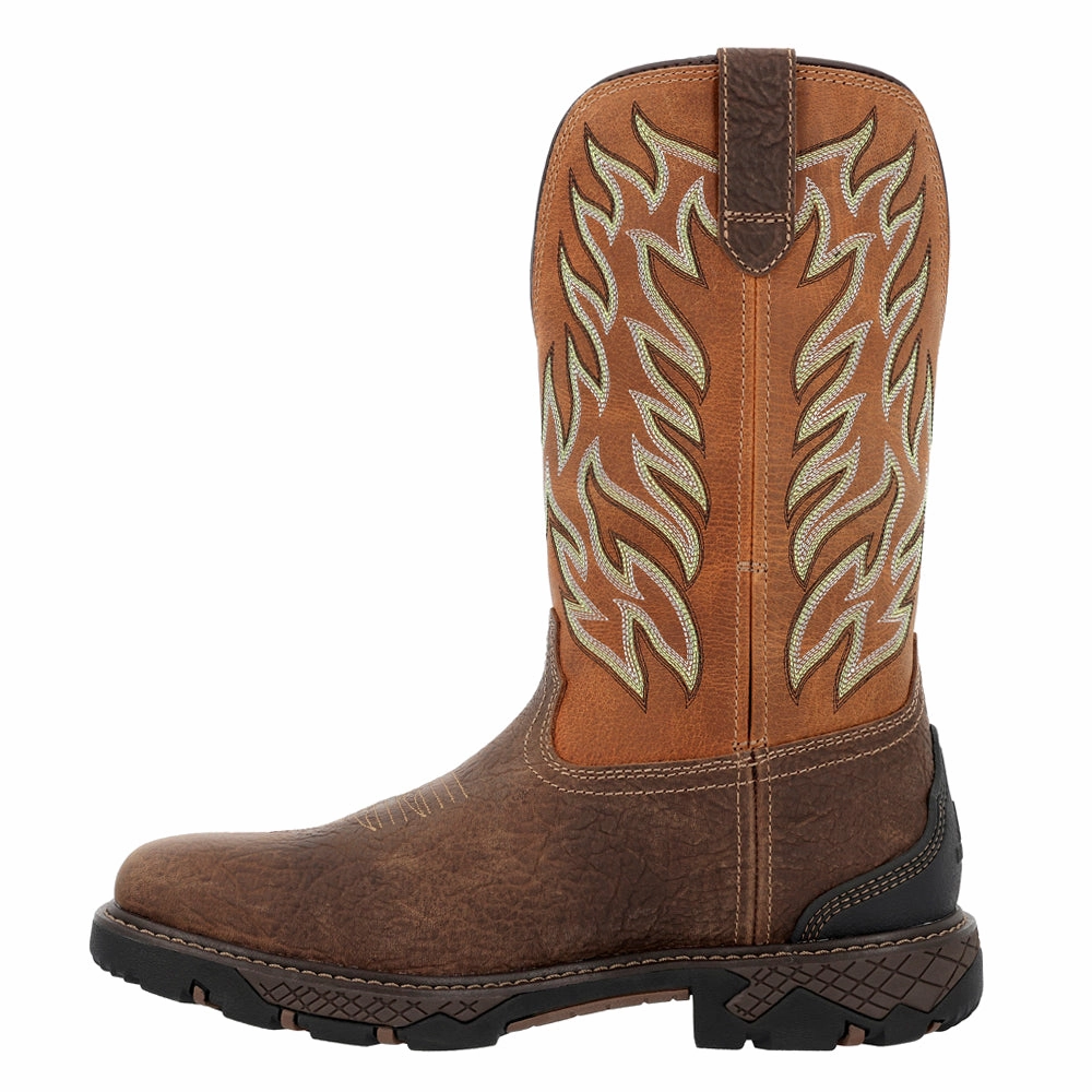 Ironhawk 11 Inch Pull On Oil Resistant Soft Toe Work Boots Supportive shock absorption