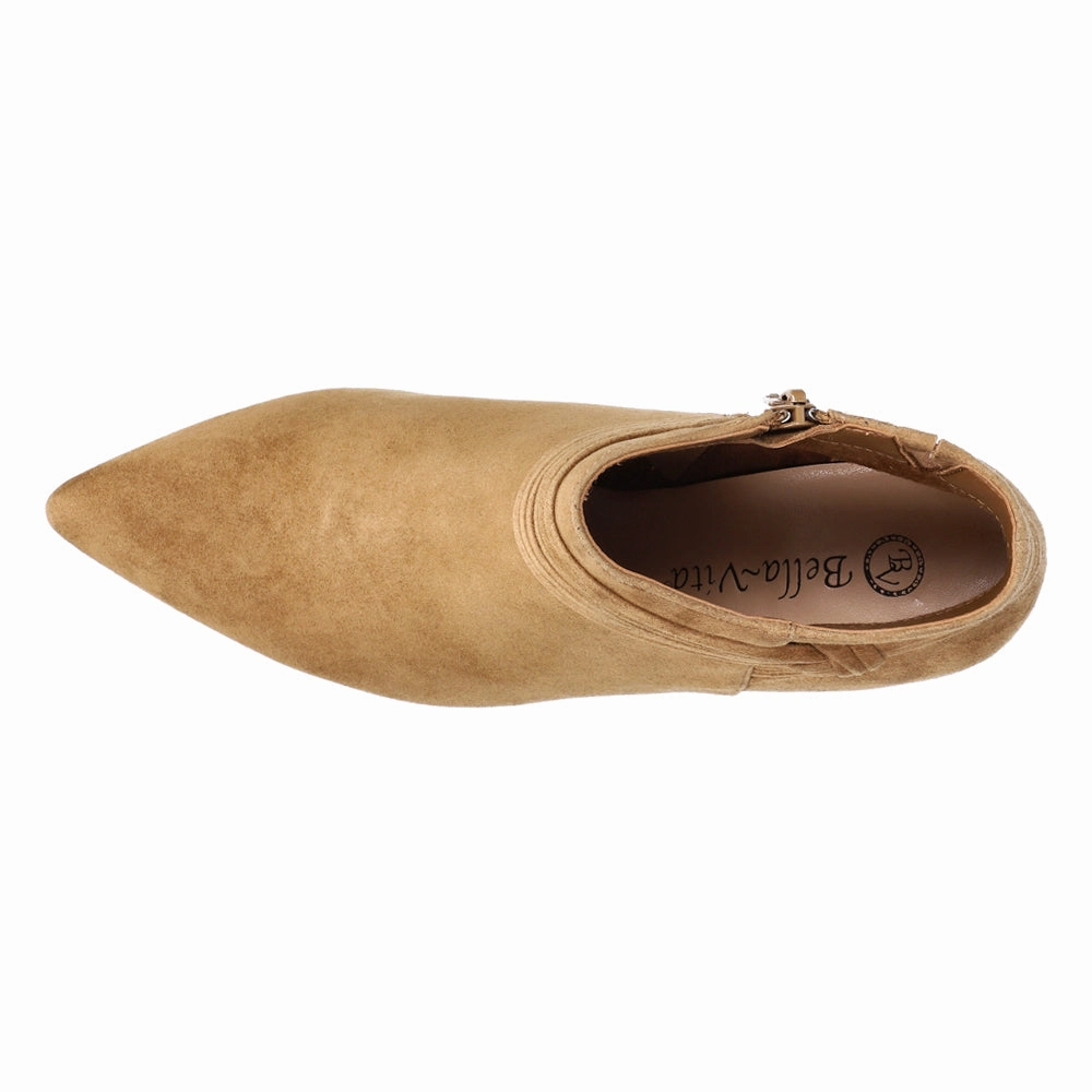 Jani Pointed Toe Zippered Booties Reinforced Heel Counter