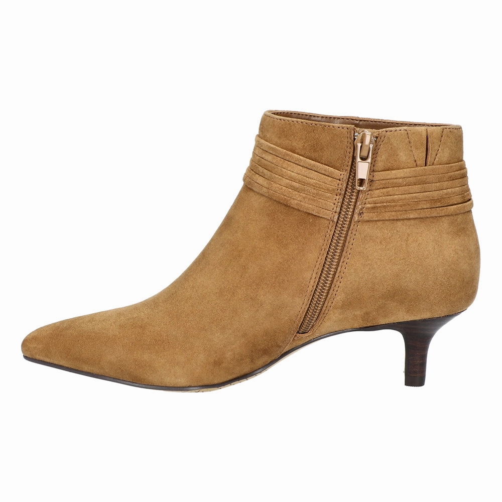Jani Pointed Toe Zippered Booties Comfort arch