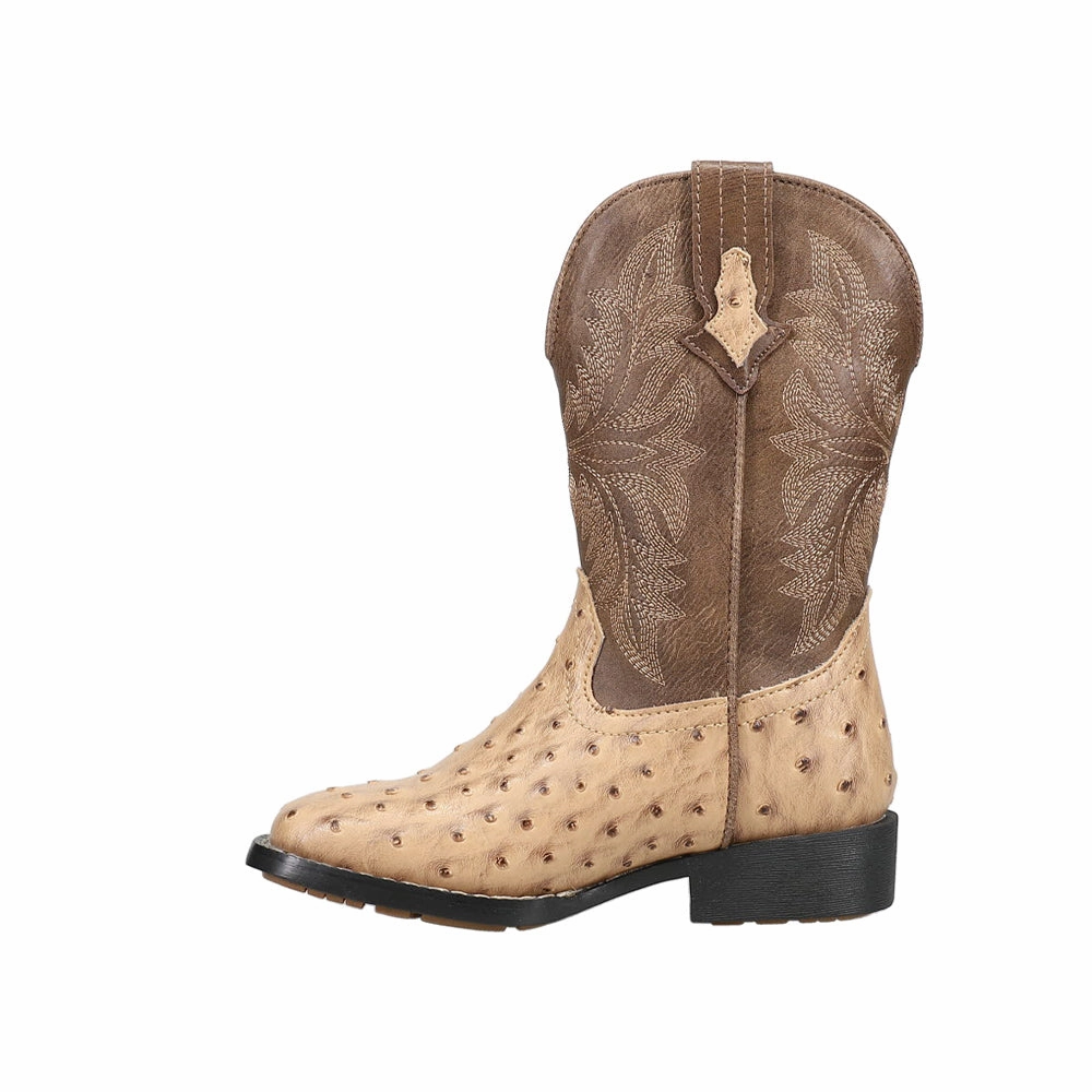 Jed Embroidered Square Toe Cowboy Boots (Little Kid) Slip Resistant Stylish Explorer Snow Explorer