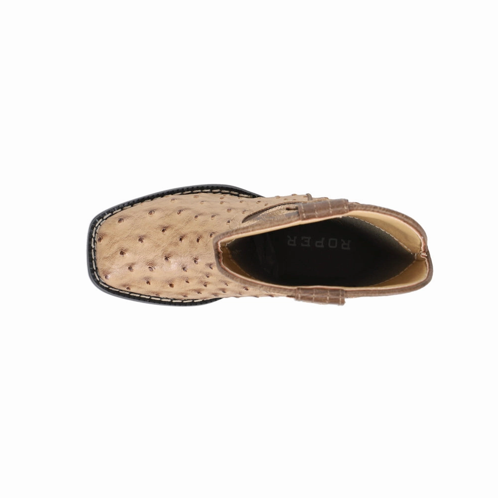 heel cup Jed Embroidered Square Toe Cowboy Boots (Little Kid)