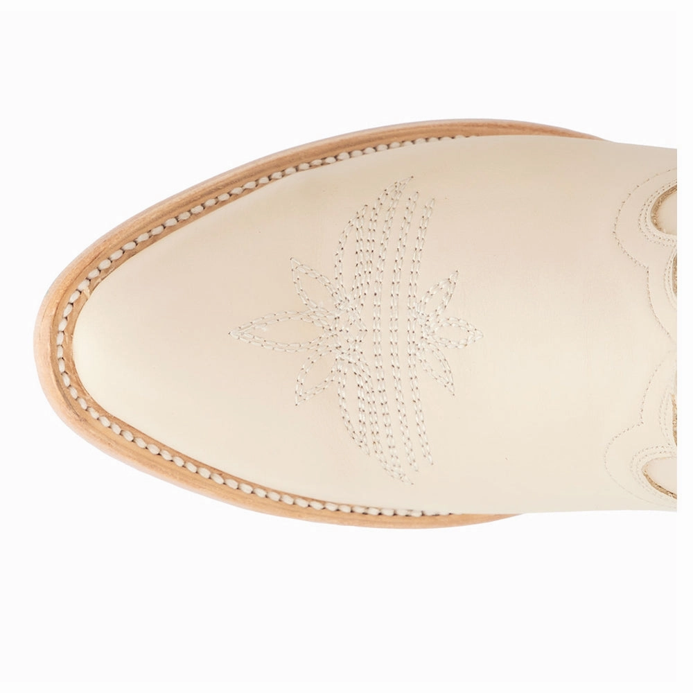 Jentry Knee High Embroidered Round Toe Cowboy Boot Slip-Resistant Sole Zip Up Style