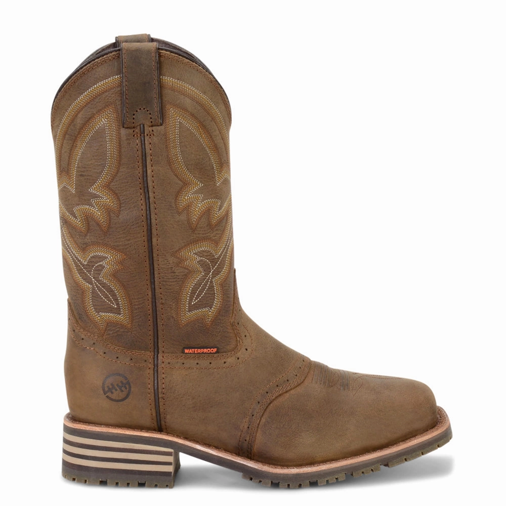 Eco Friendly Outsole Jeyden 12 Inch Embroidered Waterproof Soft Toe Work Boots