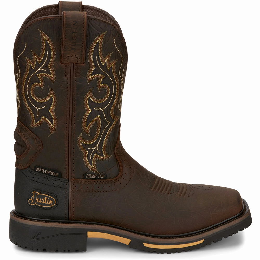 Joist 11 Inch Waterproof Composite Toe Work Boots Modern Synthetic Leather Blend