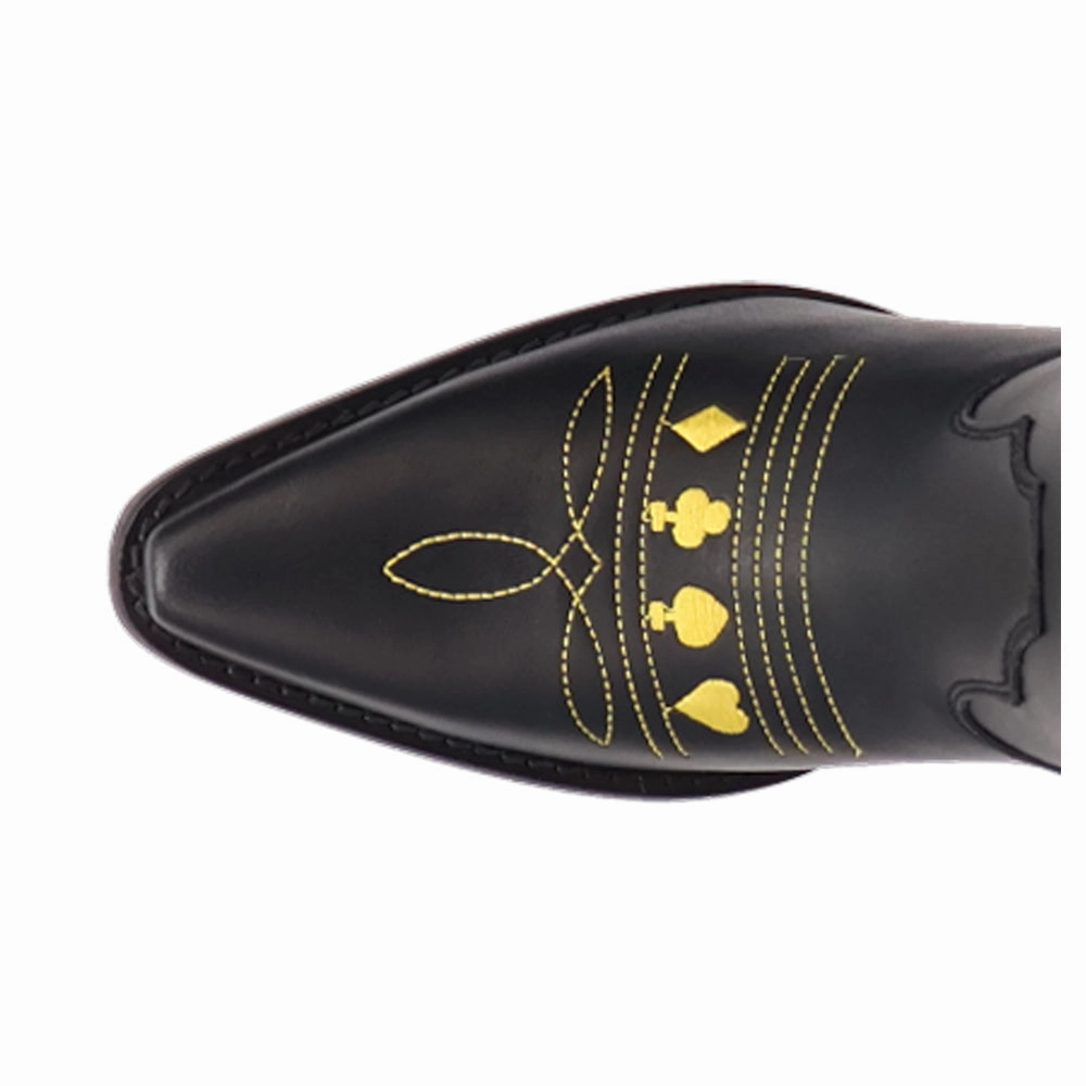 Joker Graphic Snip Toe Cowboy Boots Mid Cut No Laces