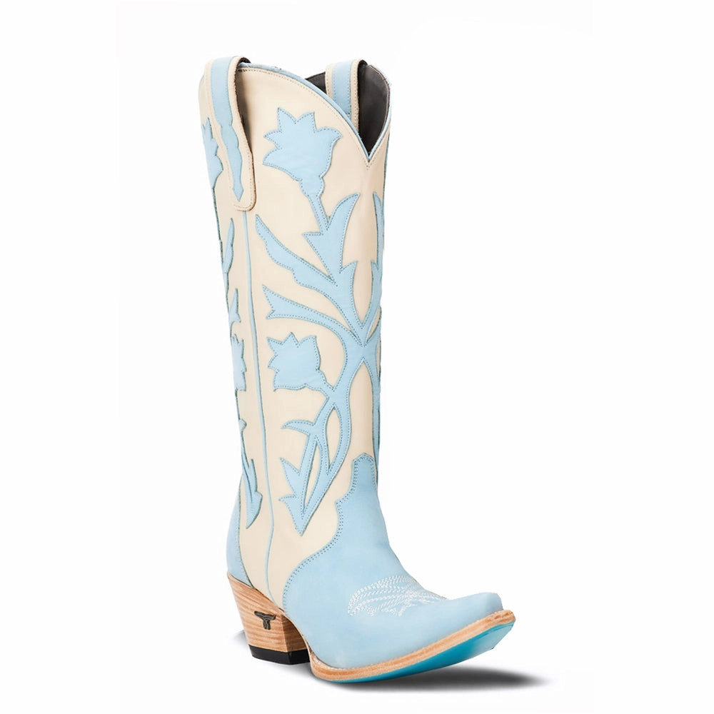 Shock Absorbing Urban Traveler Jolene Tooled Inlay Floral Snip Toe Cowboy Boot