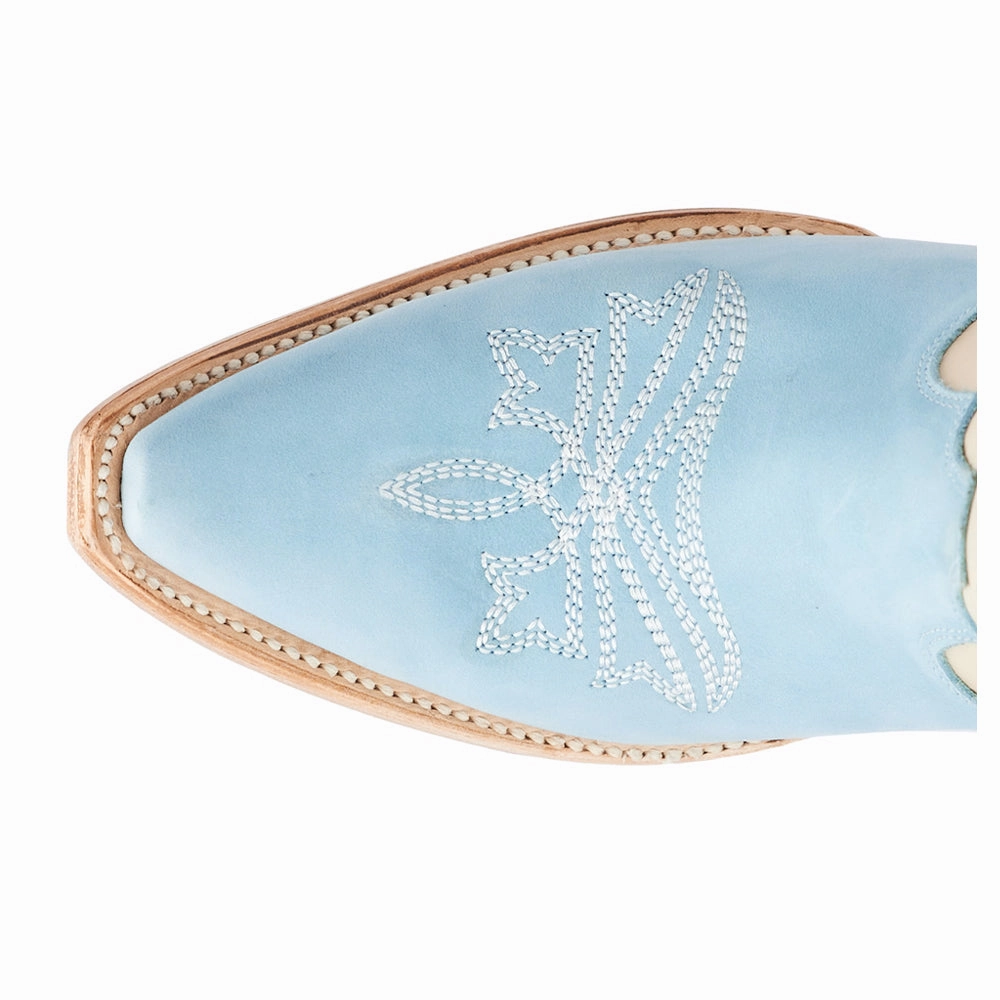 Jolene Tooled Inlay Floral Snip Toe Cowboy Boot Ice Road Durable Shell Stylish Explorer