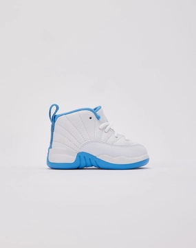 Jordan Air Jordan 12 Retro 'White and University Blue' Toddler Air Channel System