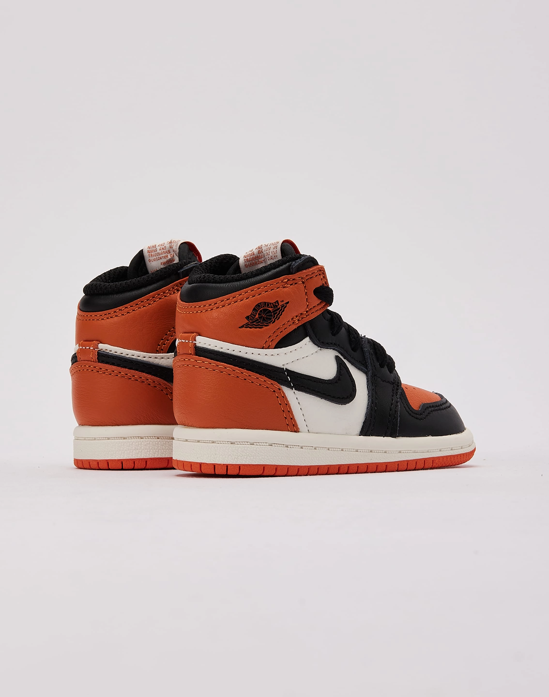 street - specific features Impact Resistant Toe Cap Jordan Air Jordan 1 Retro High OG 'Shattered Backboard' Toddler
