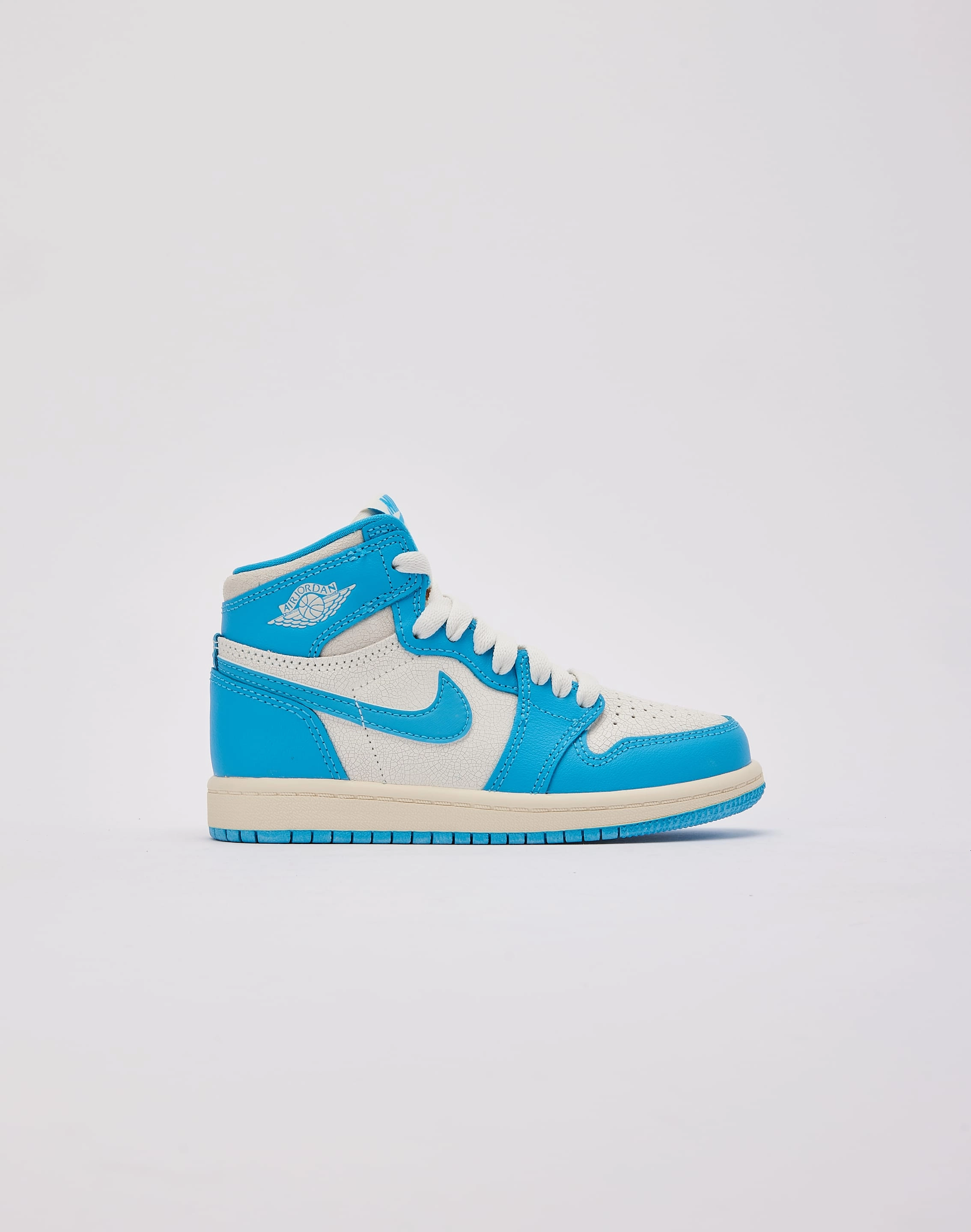 White Jordan Air Jordan 1 Retro High OG 'UNC Reimagined' Pre-School