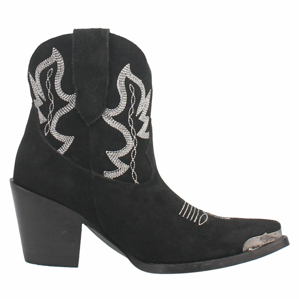 Joyride Embroidered Snip Toe Pull On Cowboy Booties Comfort Flex