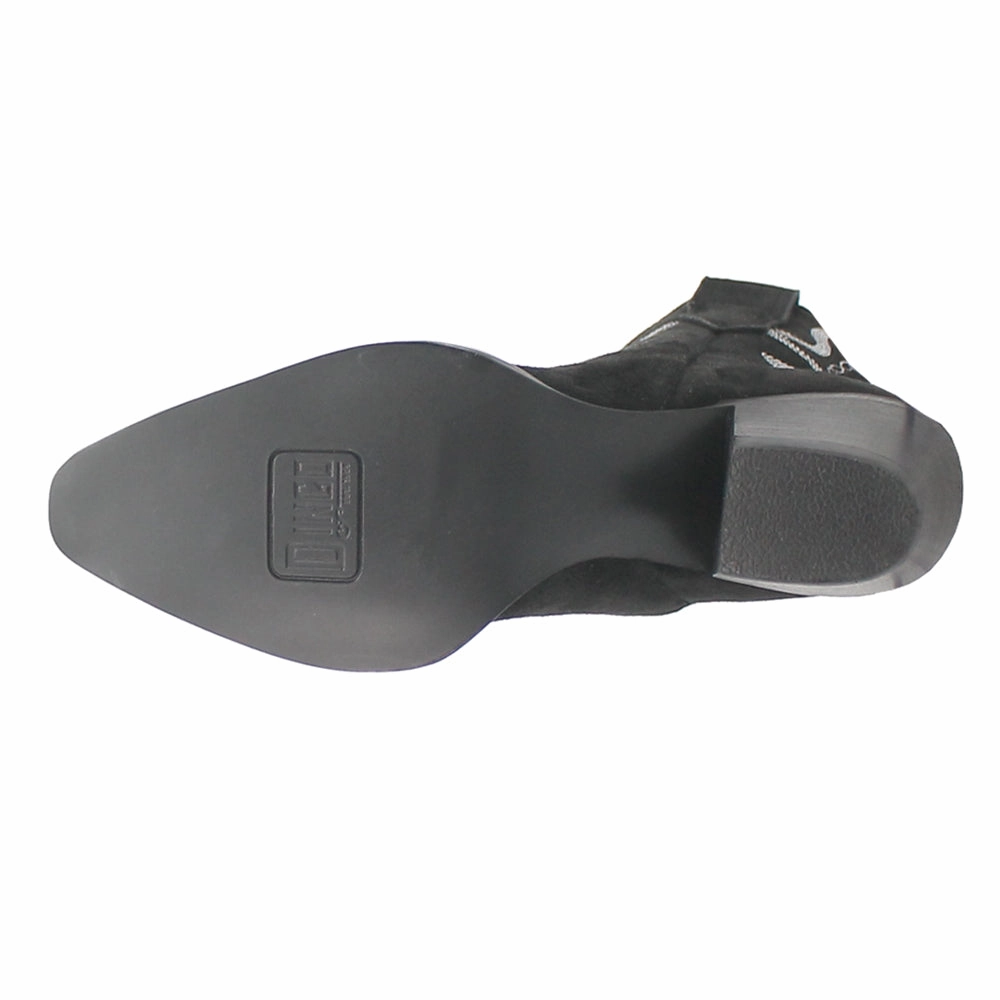 Joyride Embroidered Snip Toe Pull On Cowboy Booties Low Profile Night Travel