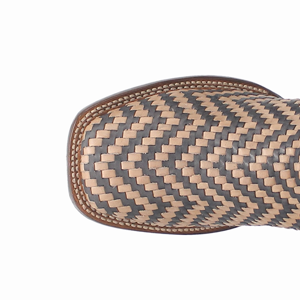 Keaton Striped Square Toe Cowboy Boots most school Sporty arch