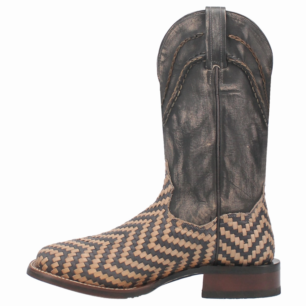 Keaton Striped Square Toe Cowboy Boots Seamless Interior Design