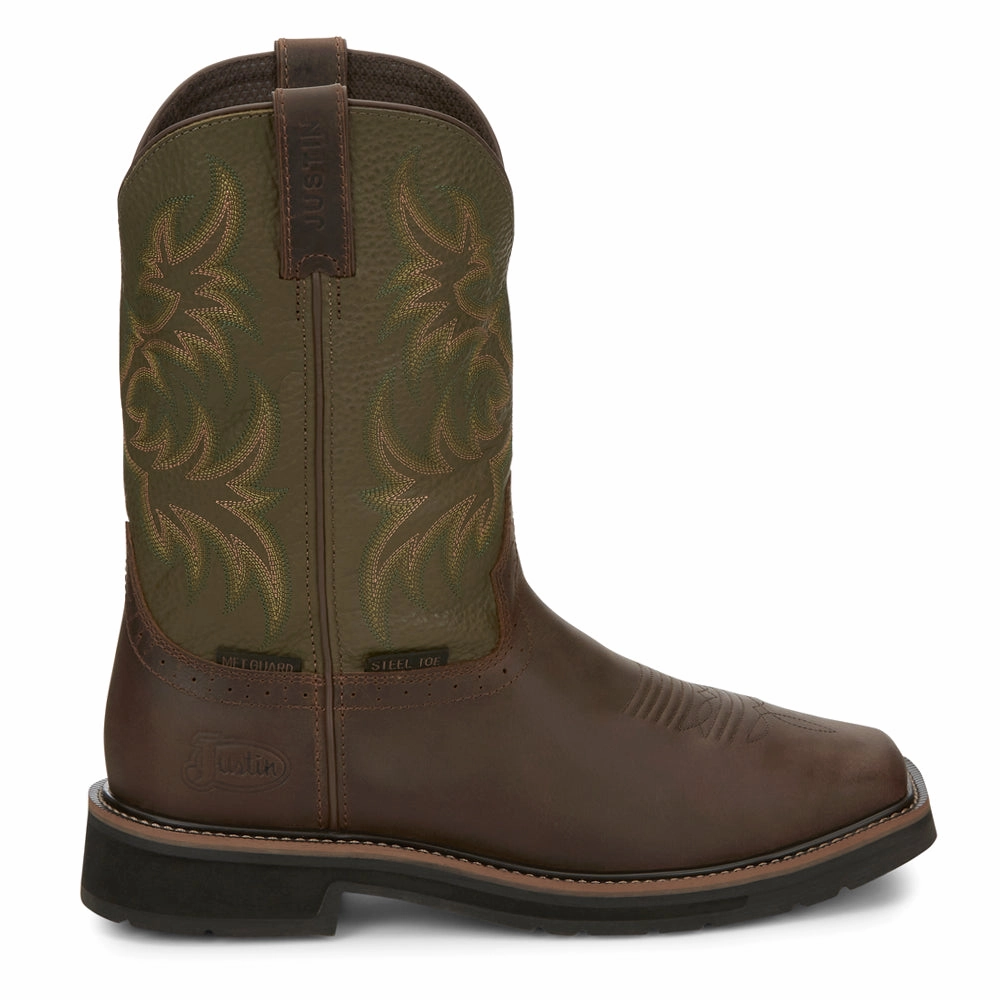 Keavan 11 Inch Waterproof Met Guard Steel Toe Work Boots Flexible Groove Design cyclists - specific benefits