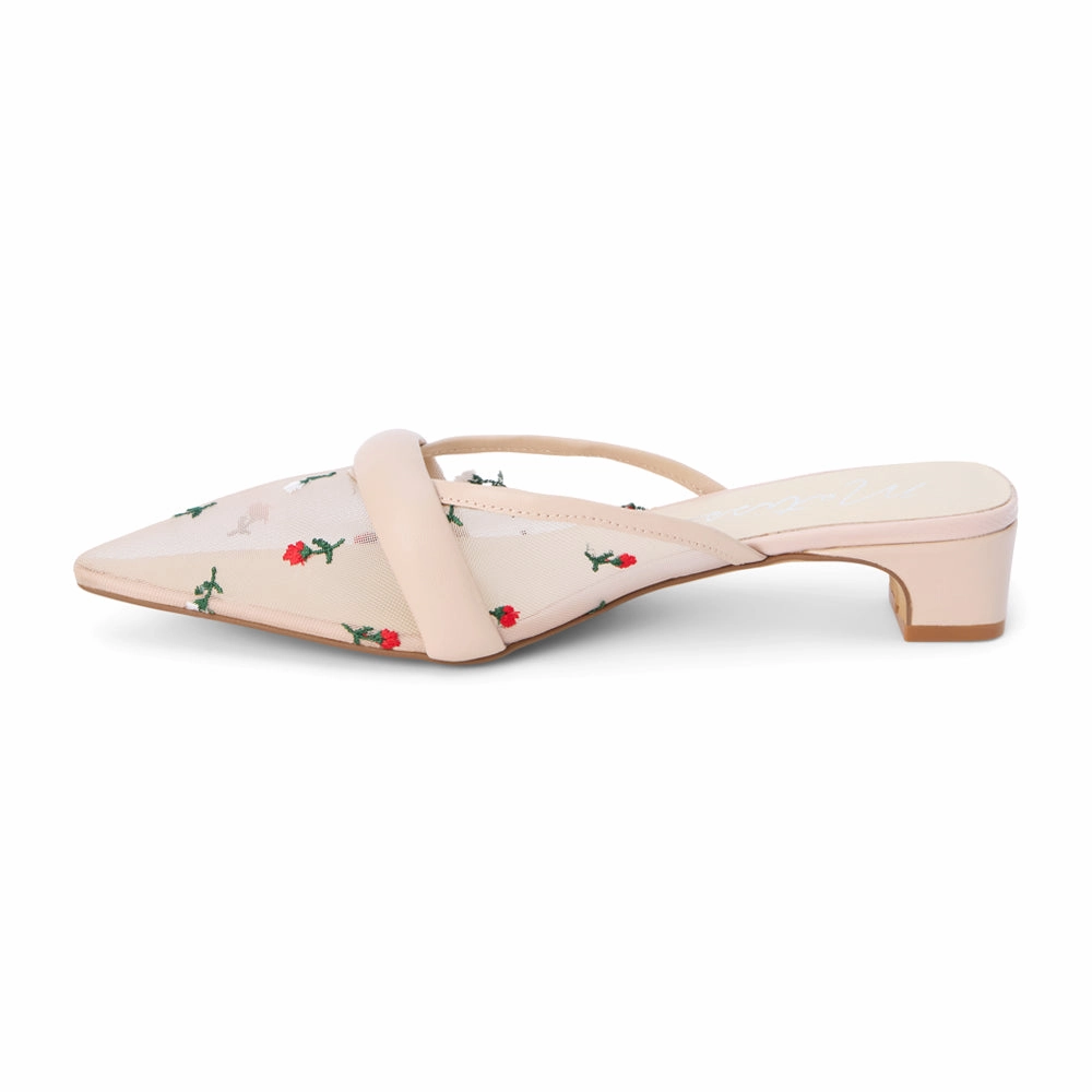 Kellan Floral Slip On Mules Goodyear Welted