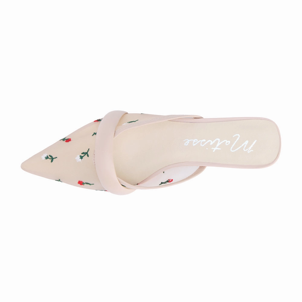 Kellan Floral Slip On Mules Gloss Line Professional Style