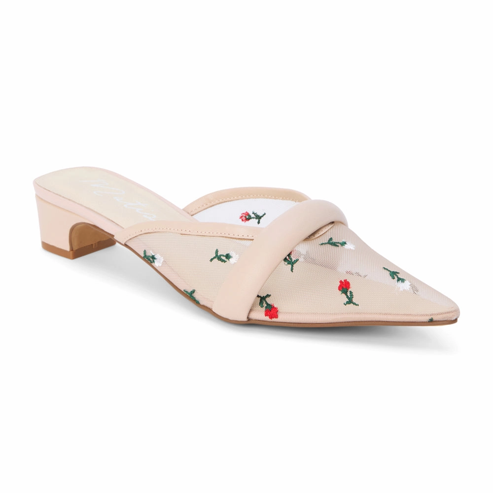 Kellan Floral Slip On Mules Premium Interior Shock Ease